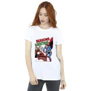 DC Comics Dames superman santa comic katoenen vriendje t-shirt