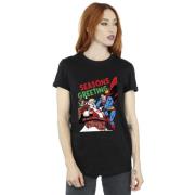 DC Comics Dames superman santa comic katoenen vriendje t-shirt