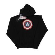 Marvel Avengers Dames captain america civil war distressed shield hood...