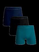 Muchachomalo men 3-pack boxer shorts solid solid1010 603 blue black bl...