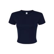 Bella + Canvas Dames micro-rib crop t-shirt