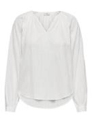 Jacqueline de Yong Jdycarolina ls v-neck top wvn off-white