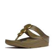 FitFlop Halo bead-circle metallic toe-post sandals