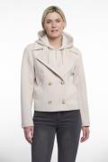 Rino & Pelle double breasted jacket with detachable hood collar jennif...