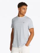 Tommy Hilfiger Dm0dm20377 0bb slim stripe tee -  ecru tempo blue t-shi...