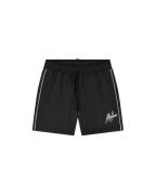 Malelions Sport logo swim shorts black ms1-ss25-17-900
