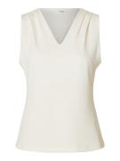 Selected Femme slftenny sl v-neck top 16096372 snow white