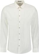 No Excess Shirt solid h linen white