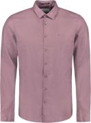 No Excess Shirt solid with linen mauve