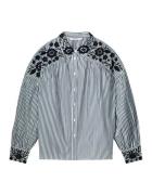 Summum Longsleeve blouse stripe cotton 2s3228-12011
