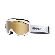 Sinner tico matte white- brn gld mr vent skibril wit-zwart