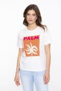 Geisha t-shirt palm beach 52413-41 10 off-white/orange