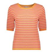 Geisha Top knit short sleeves stripes dessin