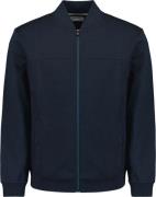 No Excess Sweater full zipper jacquard mix bo deep blue