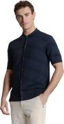 No Excess Pullover short sleeve full button p deep blue
