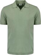 No Excess Pullover short sleeve polo v solid green