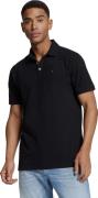 No Excess Polo pique garment dyed black
