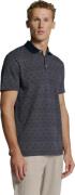 No Excess Polo 2 coloured jacquard deep blue