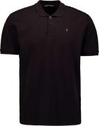 No Excess Polo pique solid stretch black