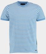 Scotland Blue T-shirt korte mouw isaac stripe t-shirt pique 25108is18s...
