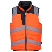 Portwest Heren pw3 reversible hi-vis safety body warmer