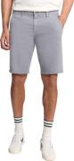 No Excess Short chino garment dyed twill stre washed blue