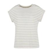 Elvira Collections T-shirt lynn beige stripe