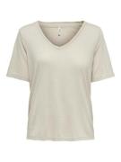 Only onlelise s/s v-neck top jrs noos 15257390 moonbeam
