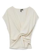 Vero Moda vmtoma wide knot top wvn 10327997 cloud dancer