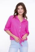 Geisha Blouse linen with string at bottom -