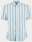 Bos Bright Blue R.b. boston casual hemd korte mouw regular fit blauw b...
