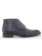 Giorgio 79408 blauwe halfhoge leren veterschoen leer met mooie print