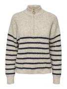 Only onltokyo l/s zip pullover knt noos 15282472 pumice